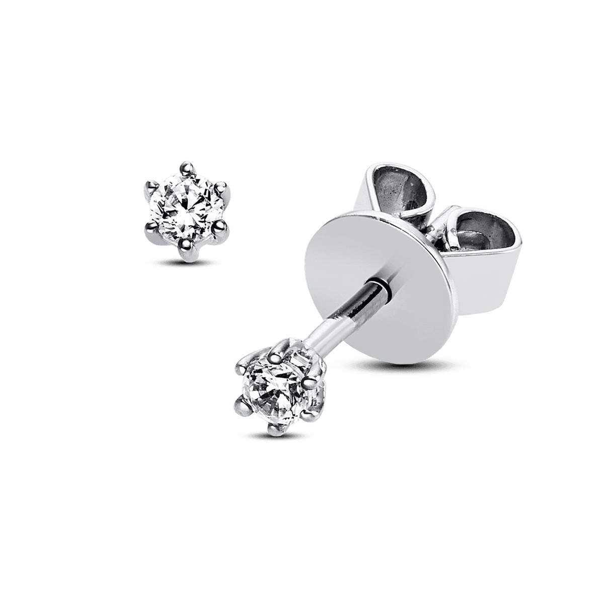 Diamonds Solitär Ohrstecker 6er-Krappe